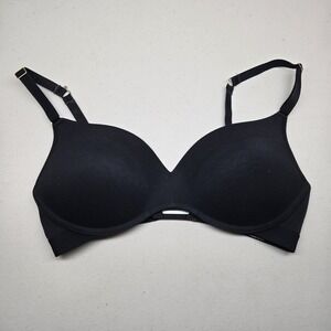 Lively Women Bra 36D Black T Shirt Wireless Strap Lightly Lined